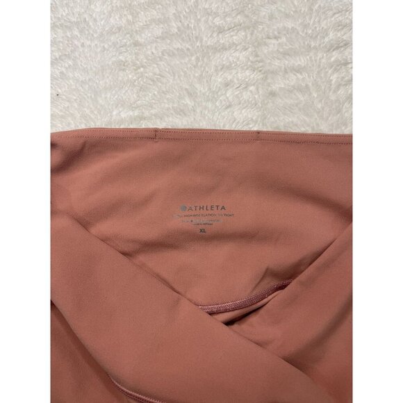 Athleta Ultra High Rise Elation 7/8 Tight Leggings XL Pink Rose Athletic Workout - Picture 3 of 8